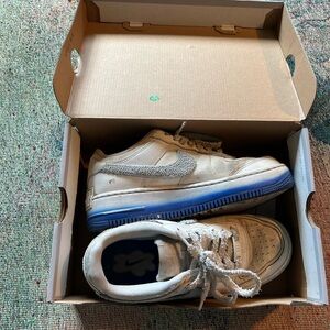 Nike Air Force 1 Low Shadow Royal Tint Chenille Swoosh Women’s 7.5 In Box